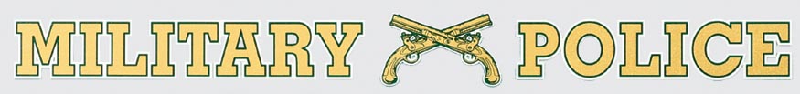 Mylar Decal - Military Police Window Strip