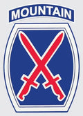 Mylar Decal - 10th Mountain Division CSIB