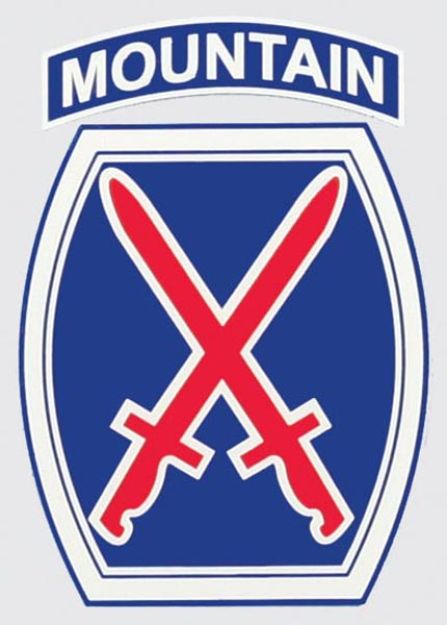 Mylar Decal - 10th Mountain Division CSIB
