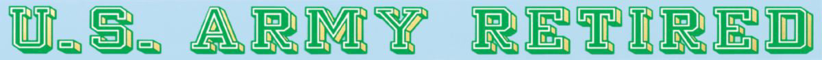 Mylar Decal - Army Retired Window Strip