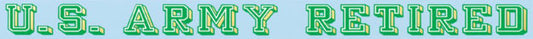 Mylar Decal - Army Retired Window Strip