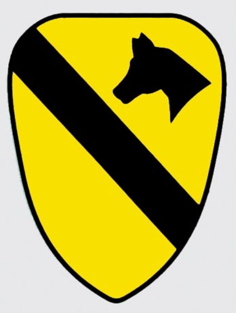 Mylar Decal - 1st Cavalry Division Badge