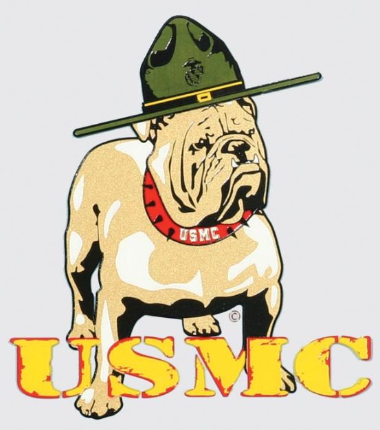 Mylar Decal - USMC with Bulldog