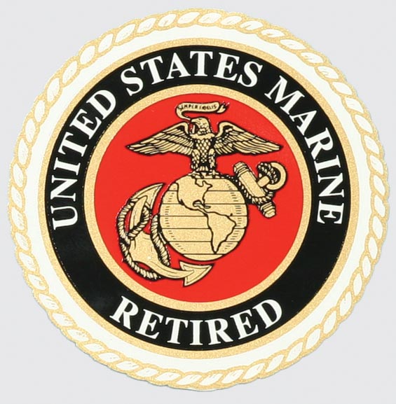 Mylar Decal - Marine Retired Crest