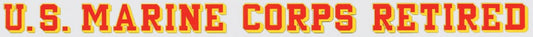 Mylar Decal - Marine Corps Retired Window Strip