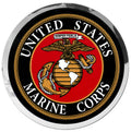 Silver Reflective Sticker - Marine Corps Crest