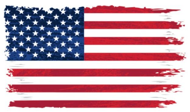 Mylar Decal - Distressed American Flag