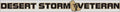 Mylar Decal - Desert Storm Veteran Window Strip