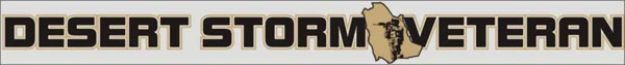 Mylar Decal - Desert Storm Veteran Window Strip