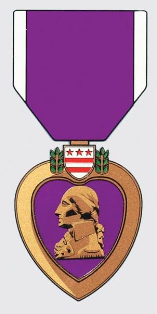 Mylar Decal - Purple Heart