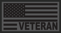 Sticker - VETERAN within Grey American Flag