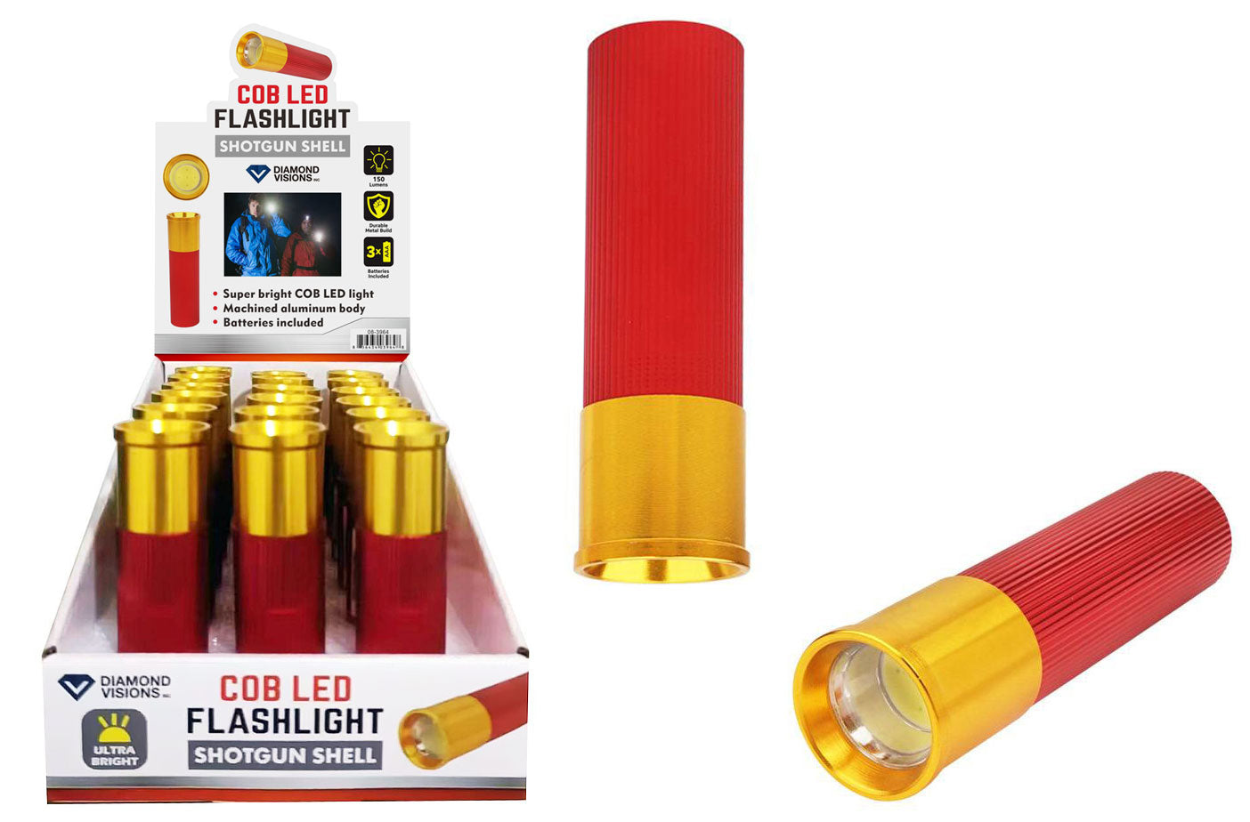 SHOTGUN SHELL COB LED FLASHLIGHT