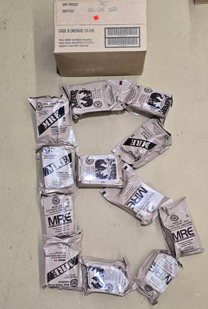 MILITARY MRE FULL CASE OF 12 MEALS