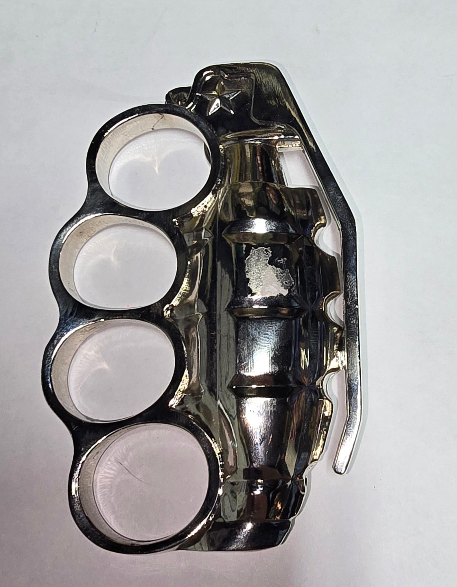 SILVER GRENADE PAPERWEIGHT