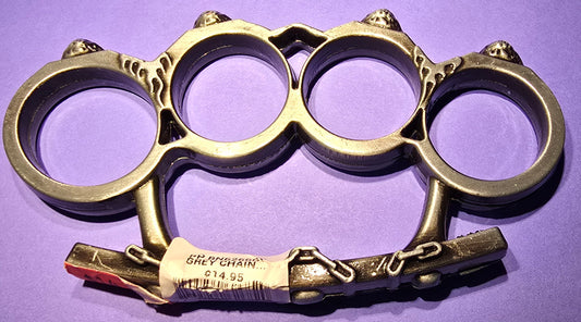 GREY CHAIN BRASS KNUCKLES