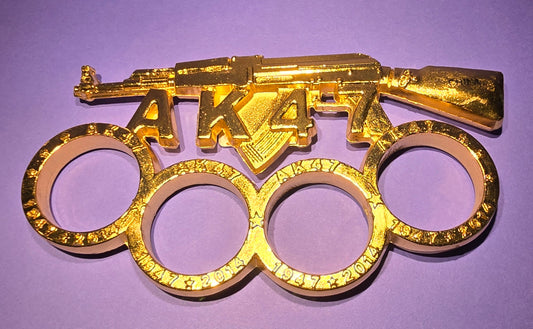 GOLD AK47 BRASS KNUCKLES