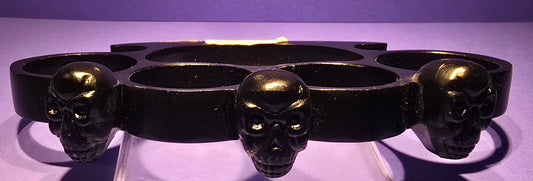 BLACK SKULL BRASS KNUCKLES