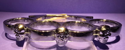 SILVER SKULL BRASS KNUCKLES