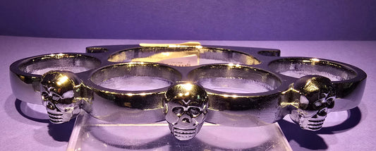 SILVER SKULL BRASS KNUCKLES