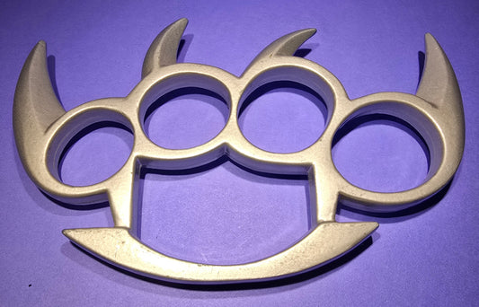 SILVER BEAR CLAW BRASS KNUCKLES