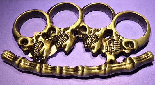 GOLD SKULL BRASS KNUCKLES