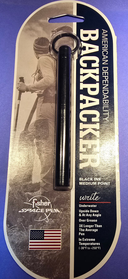 Black Backpacker Space Pen