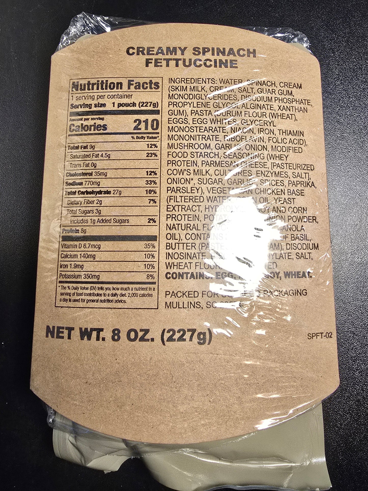 CREAMY SPINACH FETTUCCINE