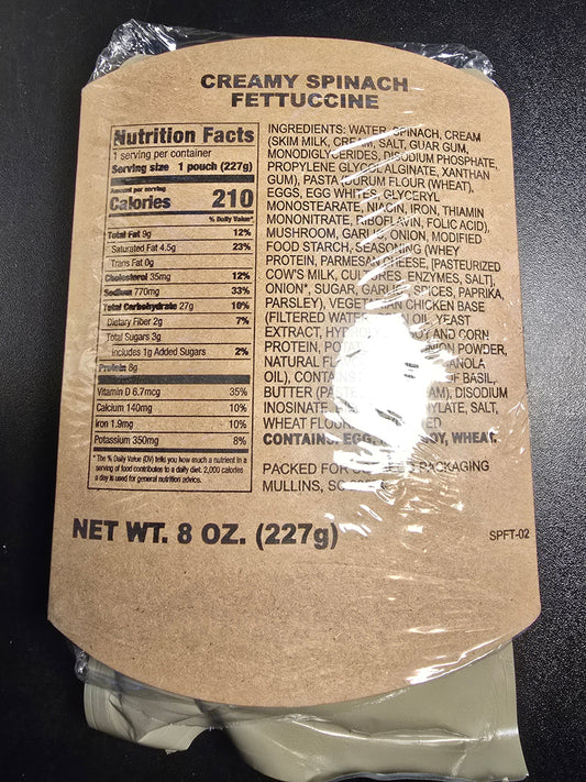 CREAMY SPINACH FETTUCCINE