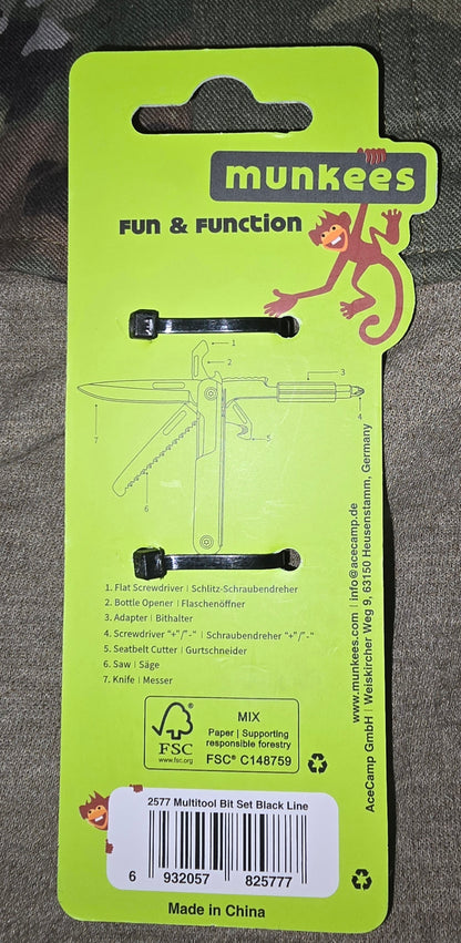 Munkees Multitool Bit Set Black Line