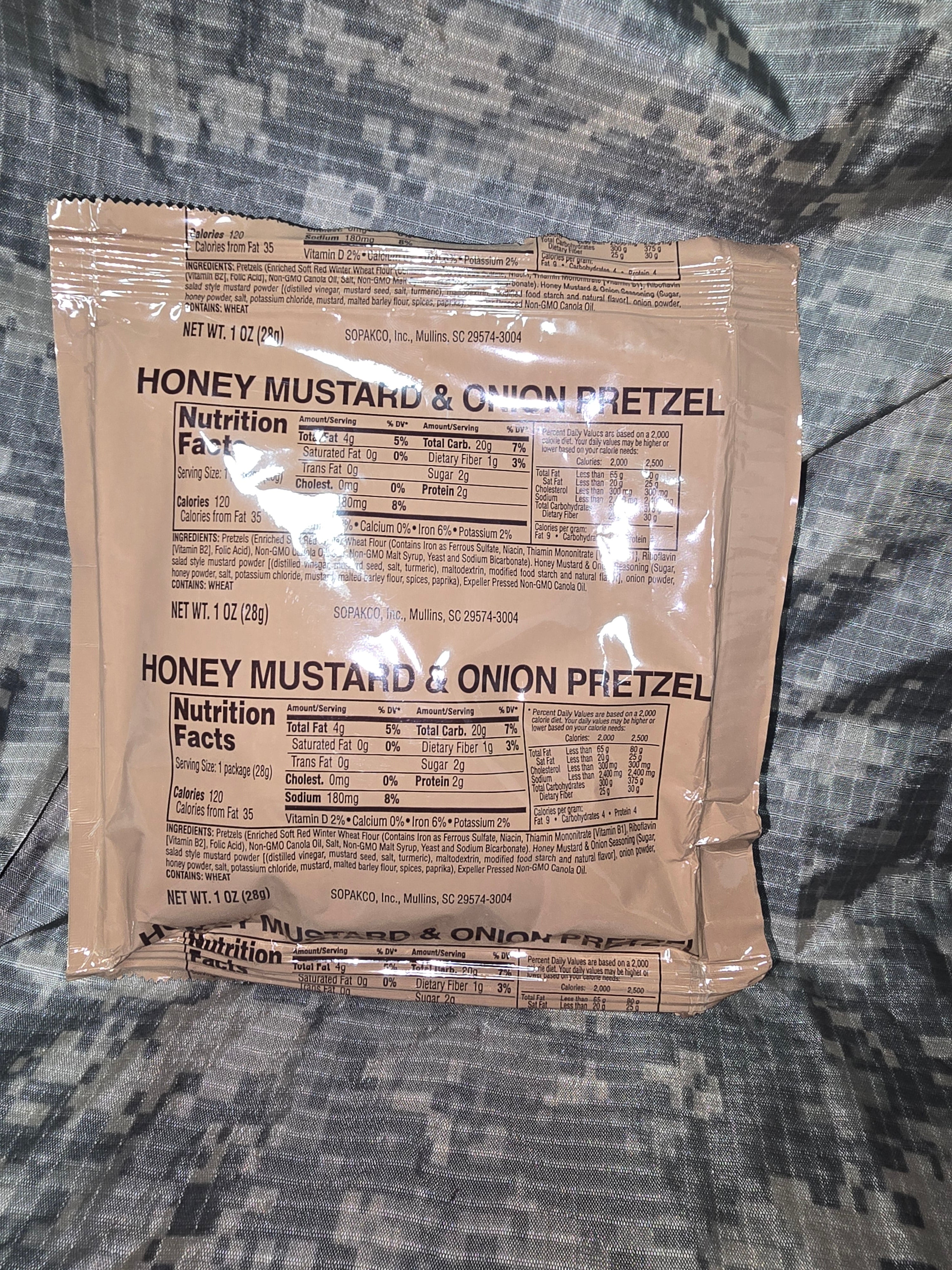 Military MRE Honey Mustard & Onions Pretzels