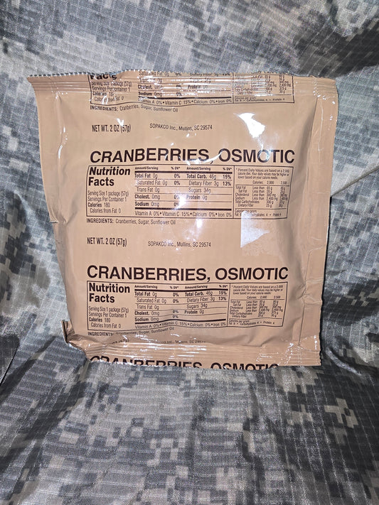 Military MRE Cranberries, Osmotic