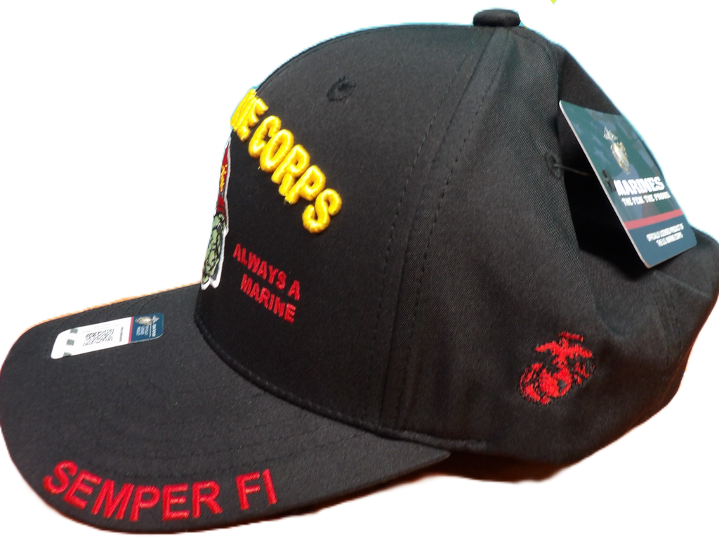 ONCE A MARINE, ALWAYS A MARINE. USMC BULLDOG CAP