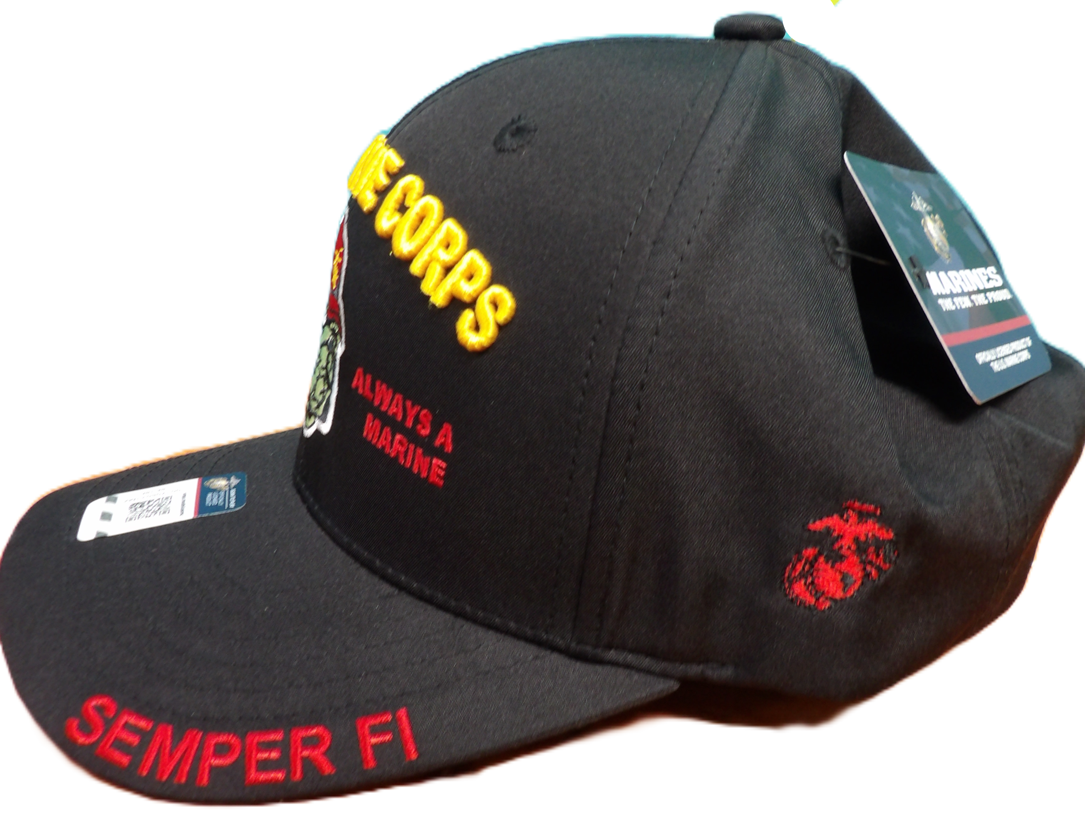 ONCE A MARINE, ALWAYS A MARINE. USMC BULLDOG CAP