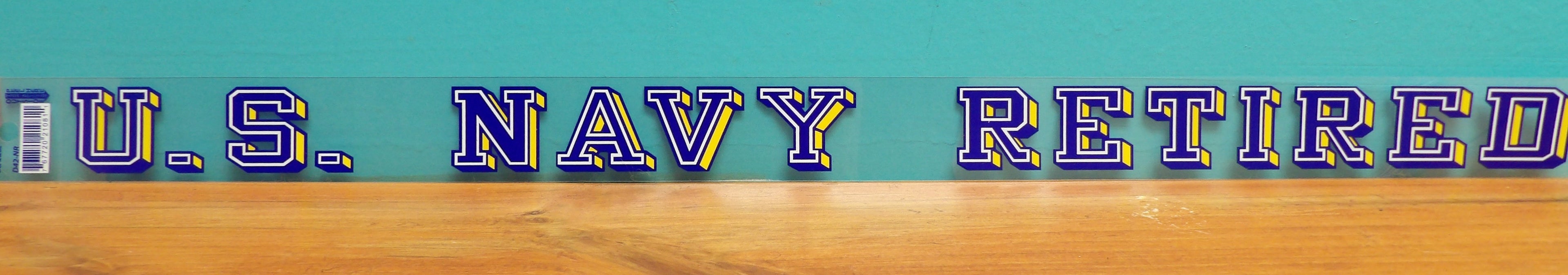 Mylar Decal - Navy Retired Window Strip