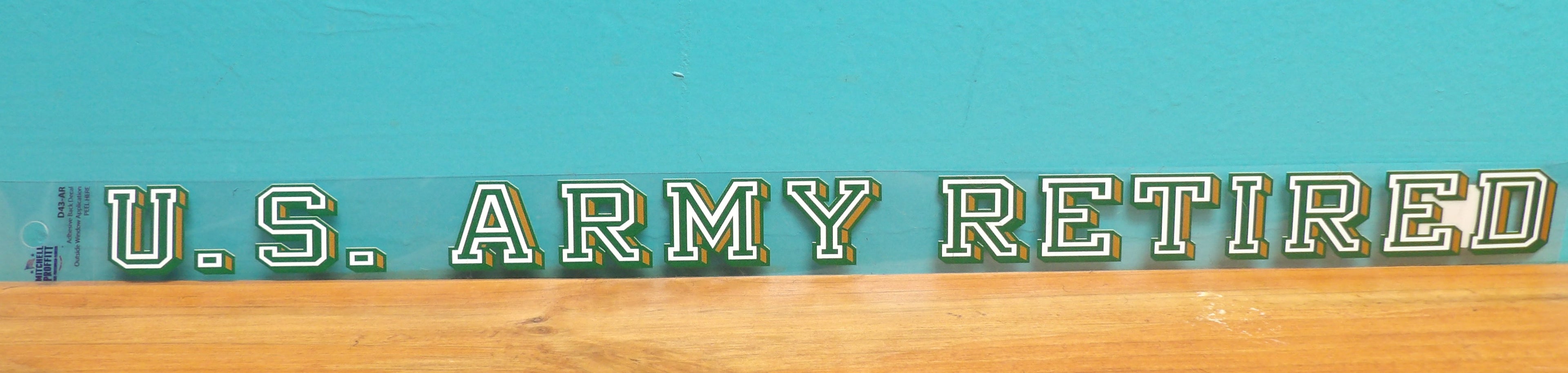 Mylar Decal - Army Retired Window Strip