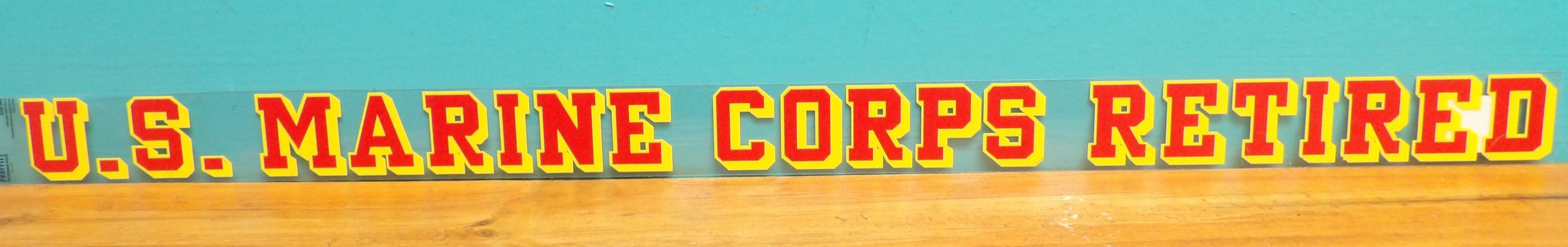 Mylar Decal - Marine Corps Retired Window Strip