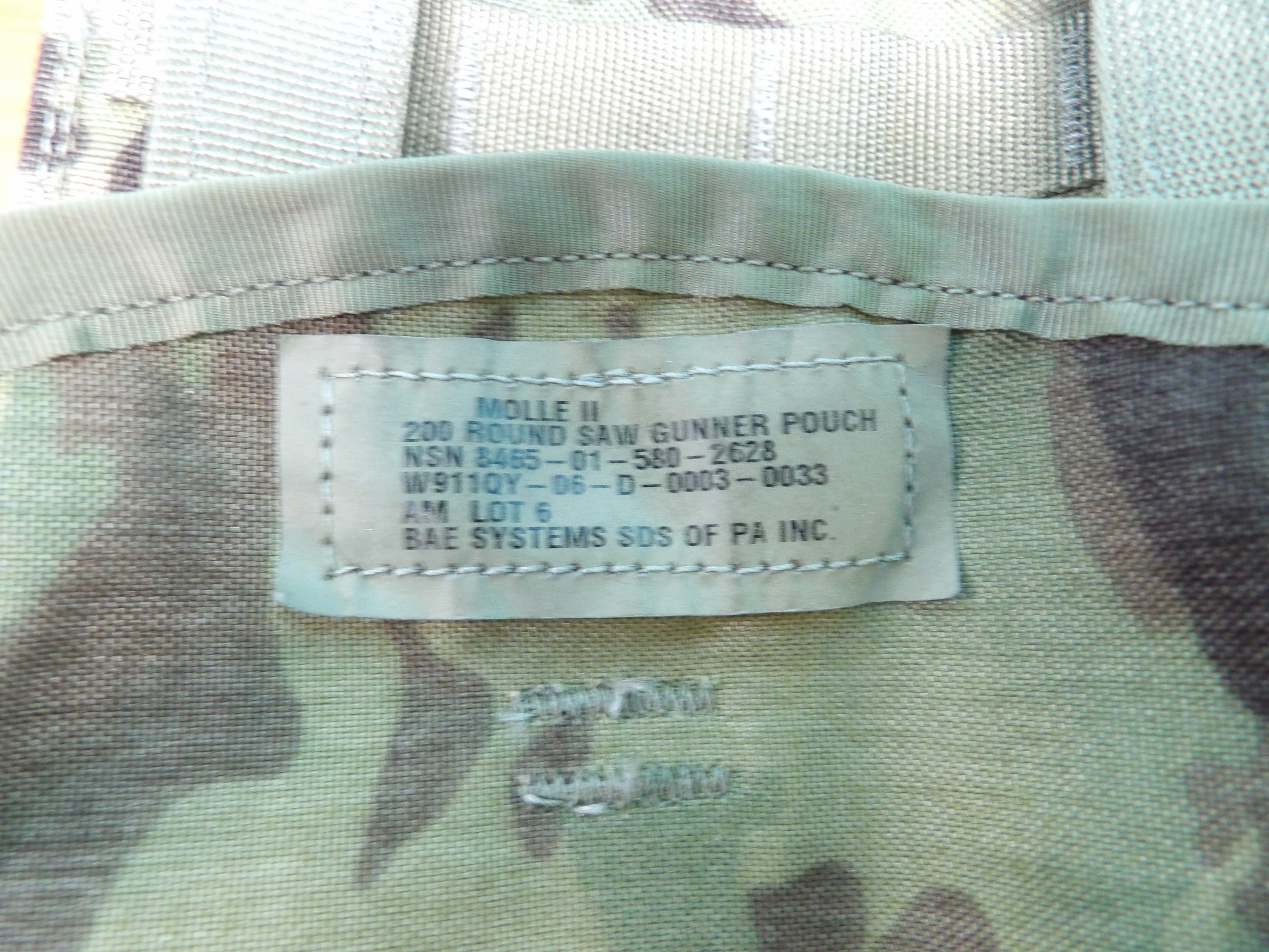 OCP MOLLE II 200 ROUND SAW GUNNER POUCH