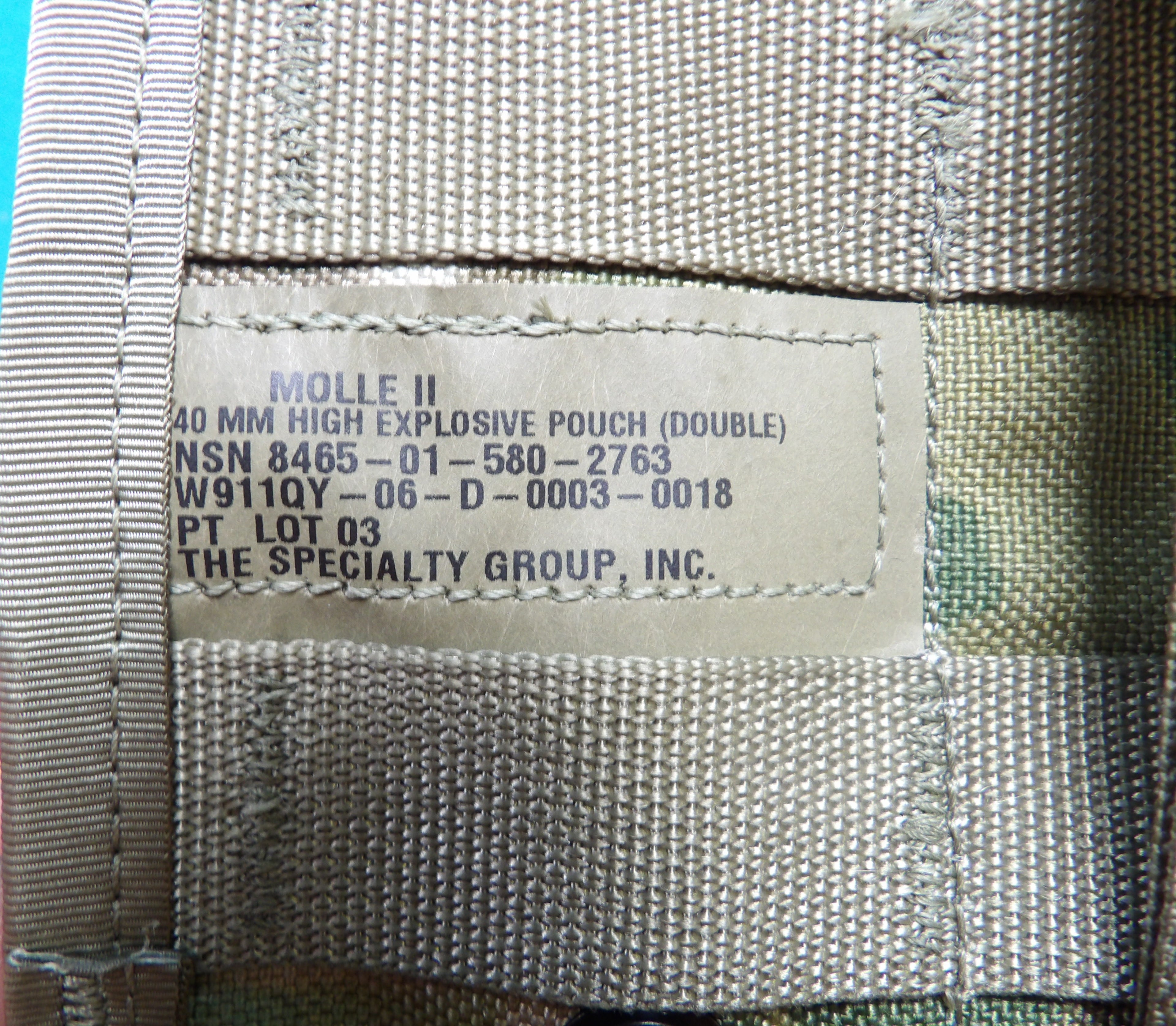 OCP MOLLE II 40 MM HIGH EXPLOSIVE POUCH (DOUBLE)