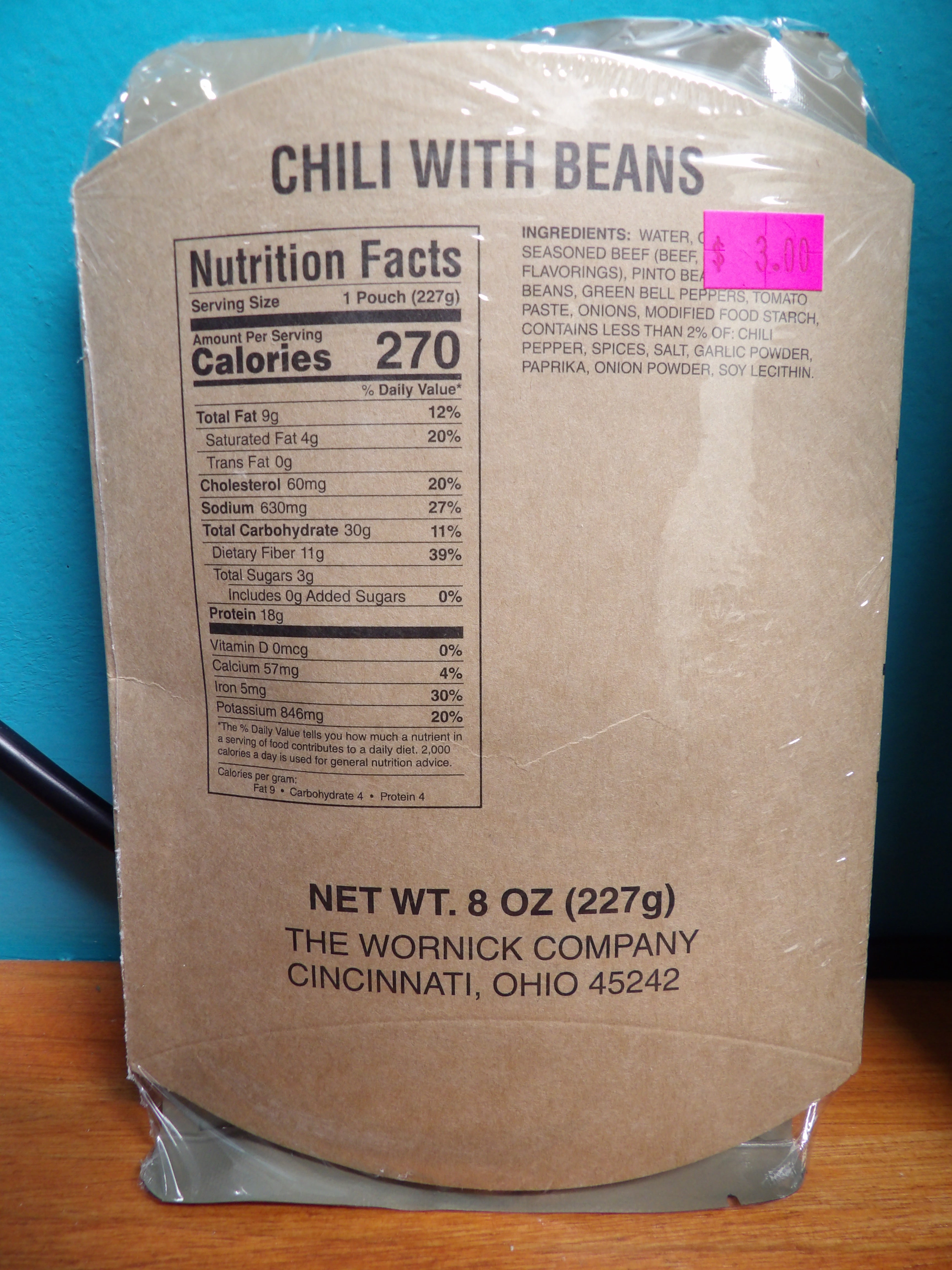 CHILI WITH BEANS ENTREE
