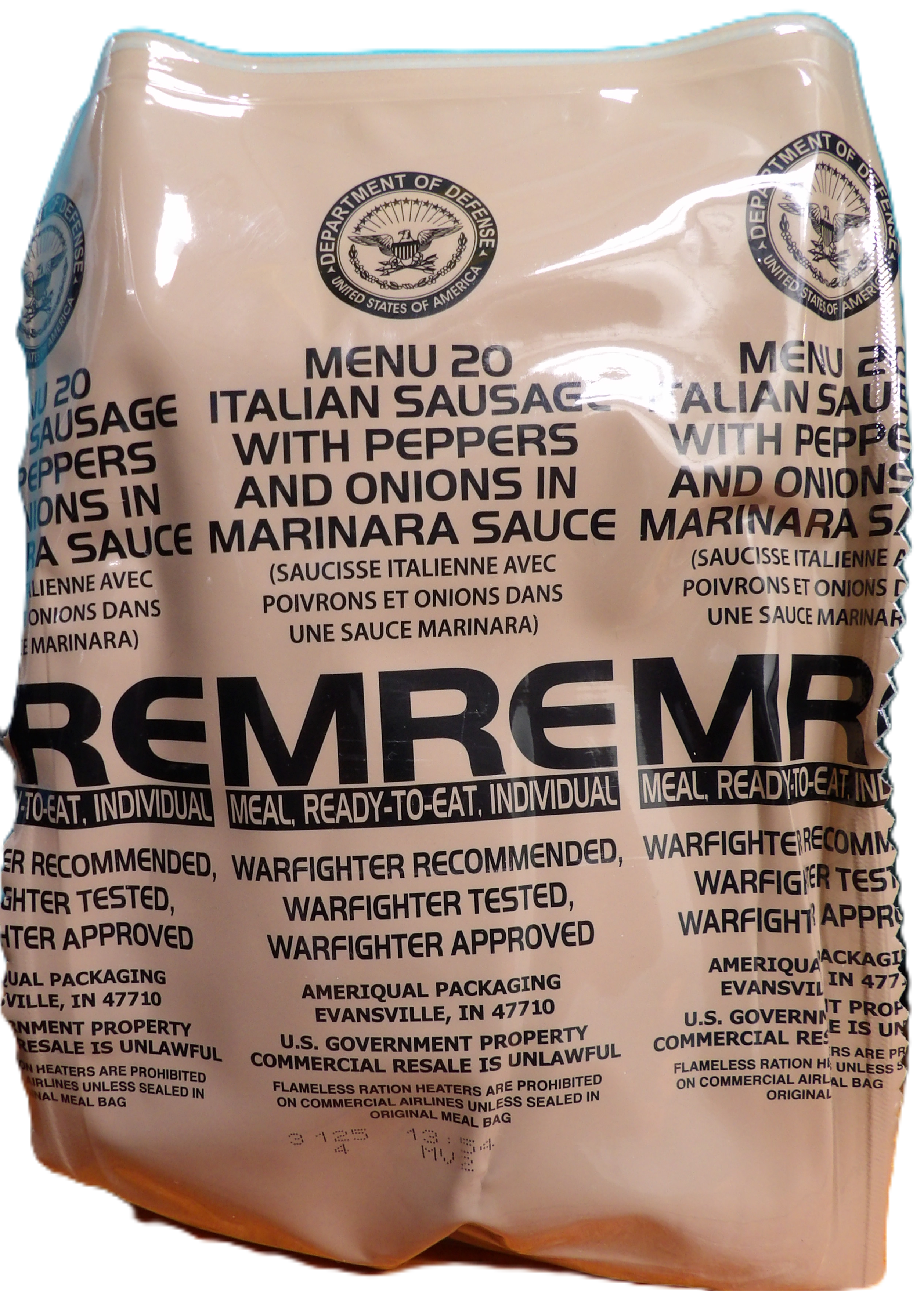 Italian Sausage with Pepper and Onions in Marinara Sauce MRE