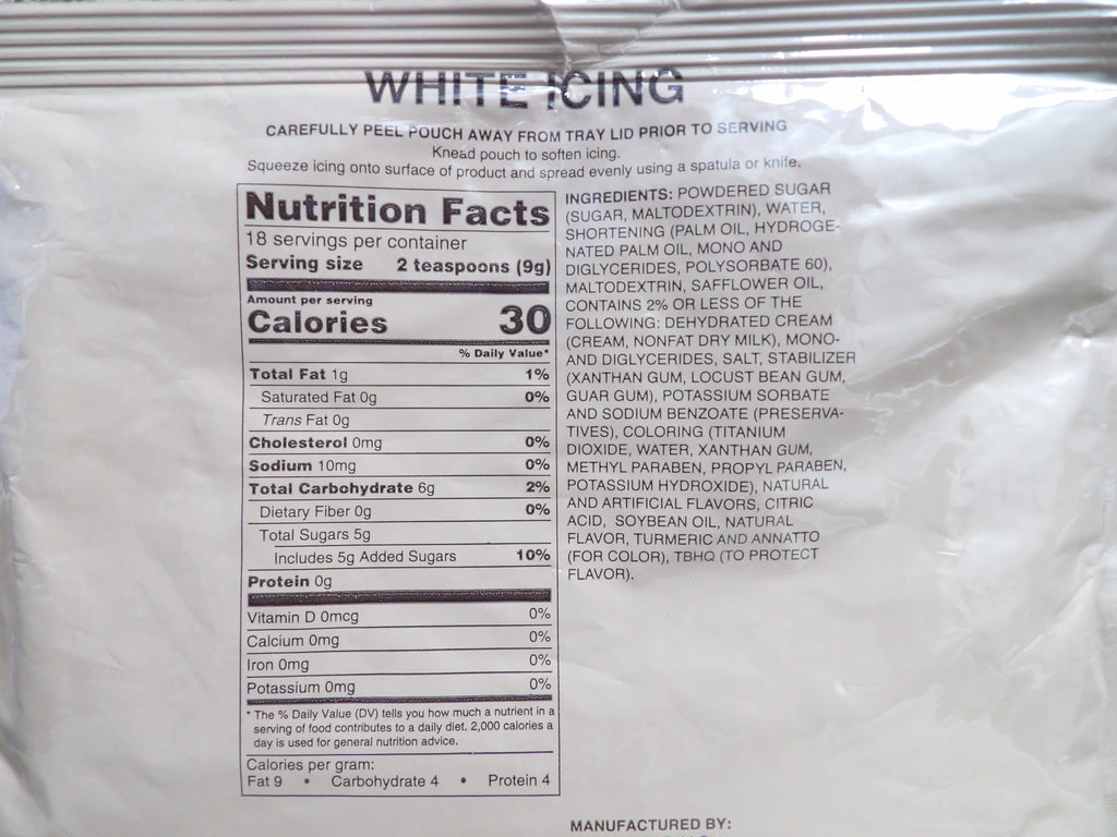 MRE PLATOON CINNAMON ROLL W/ WHITE ICE TRAY