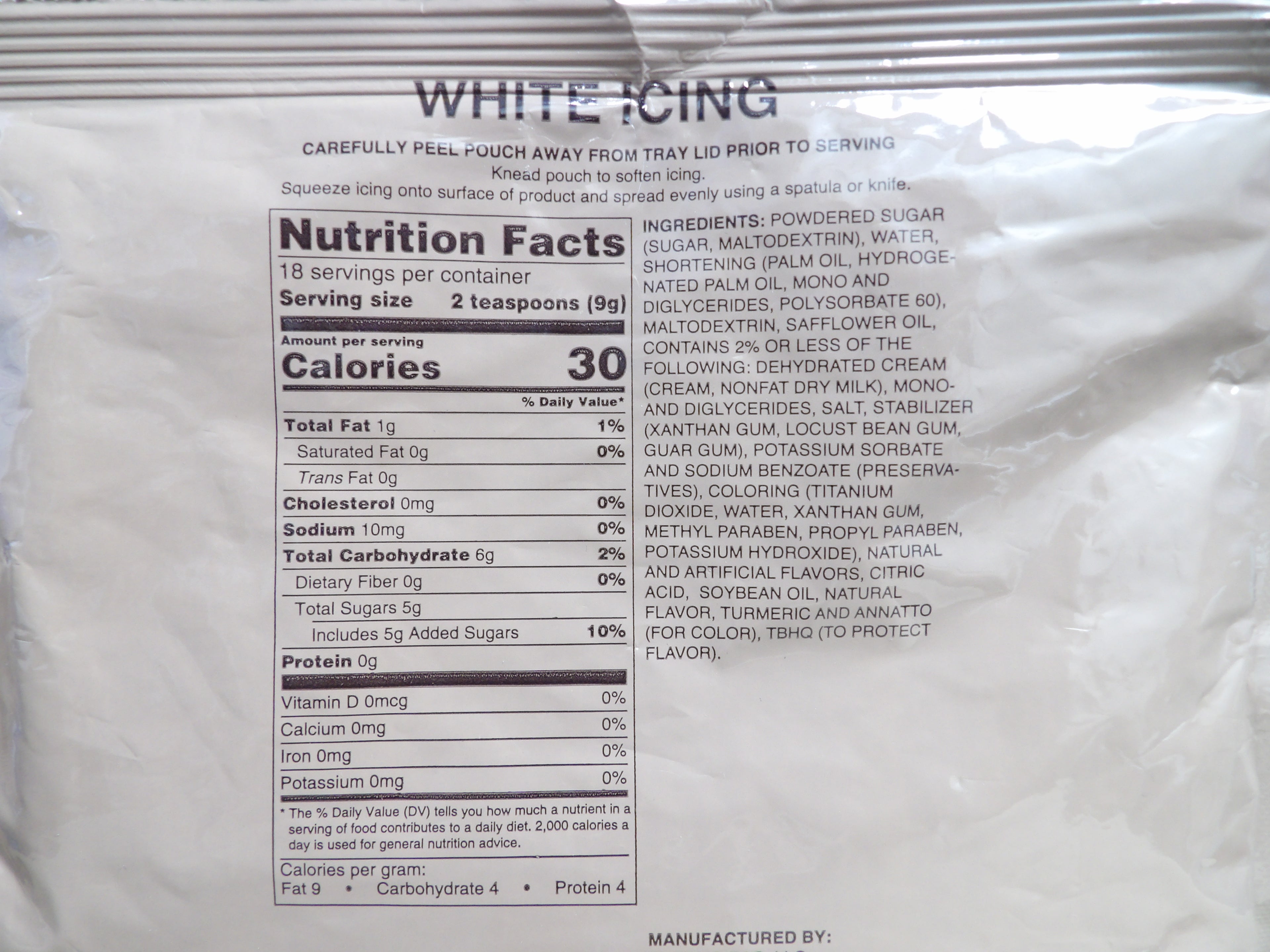 MRE PLATOON CINNAMON ROLL W/ WHITE ICE TRAY