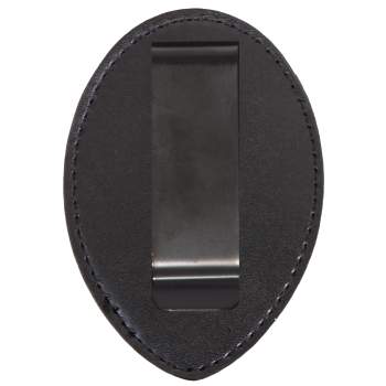 Leather Clip-On Badge Holder