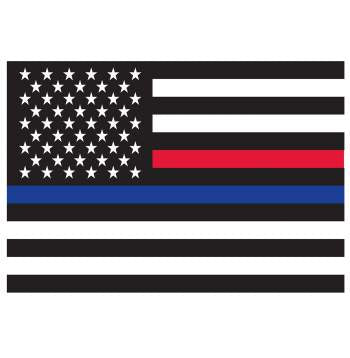 Thin Blue Line & Thin Red Line Flag Decal