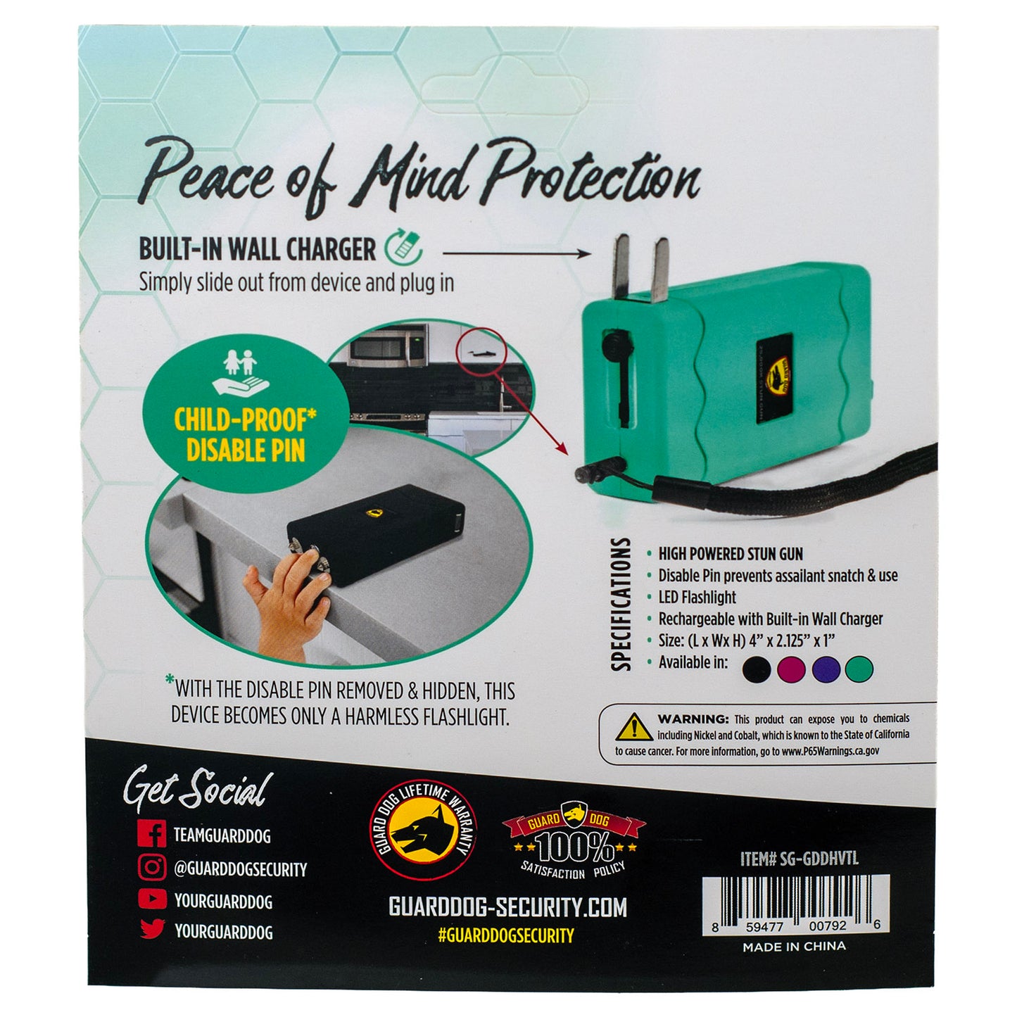 Guard Dog Stun Gun Disabler with Flashlight