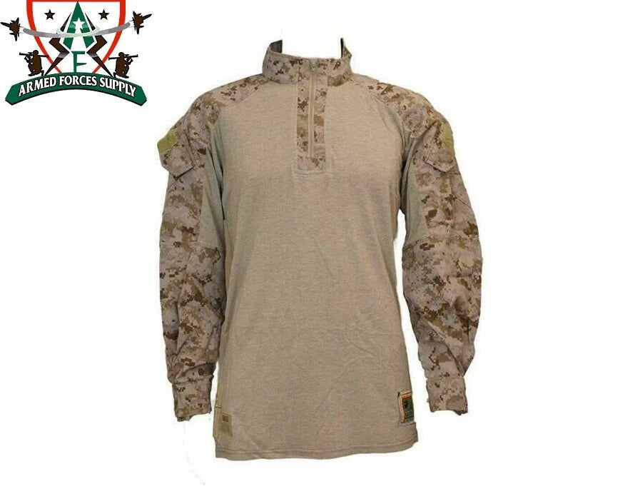 USMC DESERT DIGITAL MARPAT UNIFORM 1/4 ZIPPER COMBAT SHIRT