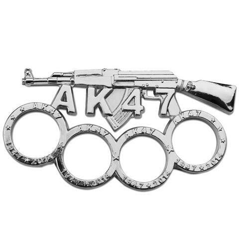 SILVER AK 47 BRASS KNUCKLES