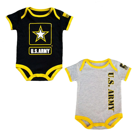 ARMY 2 PACK BABY BODYSUITS
