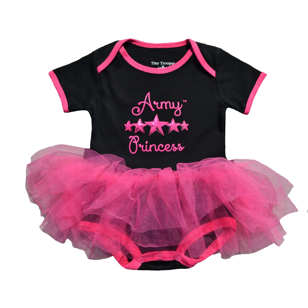 ARMY PRINCESS BABY GIRL TUTU BODYSUIT