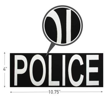 Police Patch With Hook Back